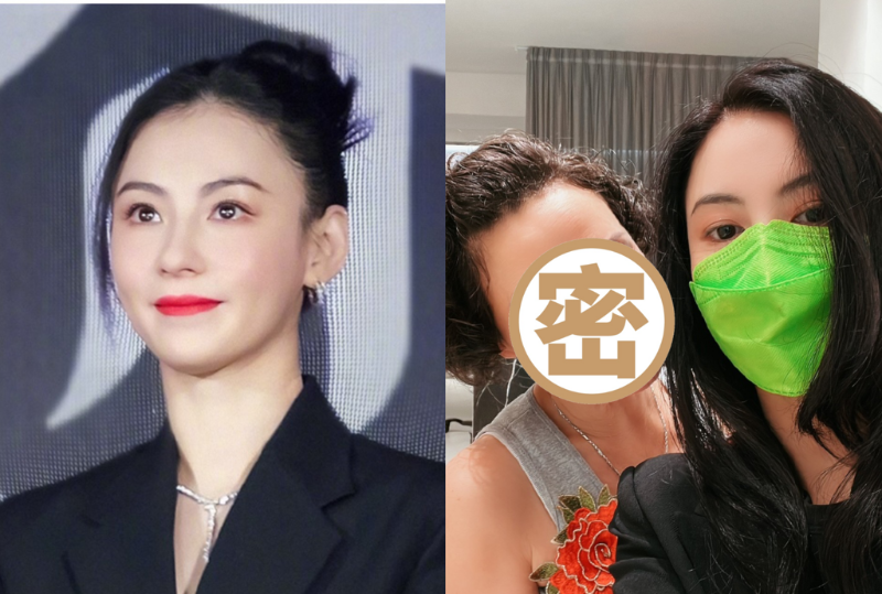 張柏芝在昨日罕見曬出與媽媽的合照。(圖/ 截圖自微博)