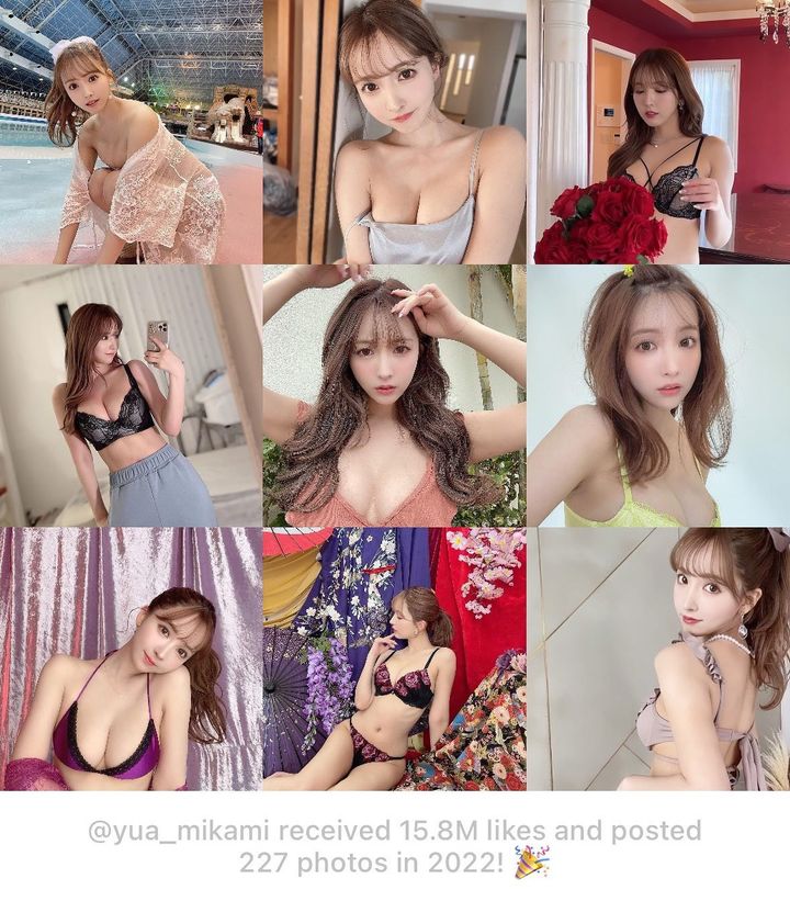 三上悠亚去年IG最多点赞的照片,几乎全是性感相。