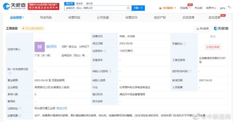 天眼查查出钟某赐退休前以1200万美元资本开公司。 网上图片