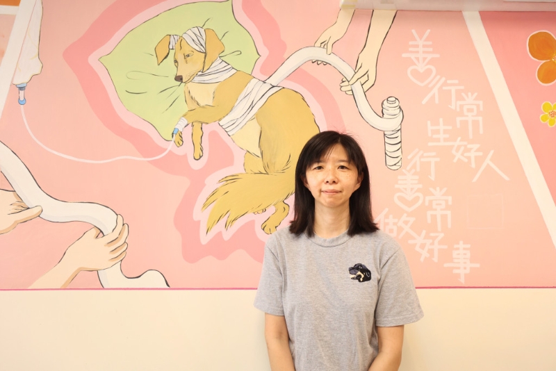「阿棍屋」创办人谢婉仪表示，在黄埔出现的狗只属都柏文犬，而朵朵则为洛威拿，是完全不同的品种。