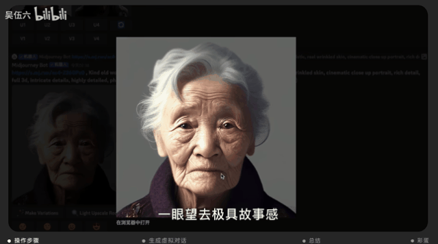 吳伍六解釋製作過程,指先是導入嫲嫲生前照片。 網圖