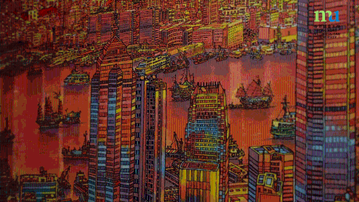 把维港景色由平面转为立体的过程中牵涉到大量细节和动画制作 把维港景色由平面转为立体的过程中牵涉到大量细节和动画制作