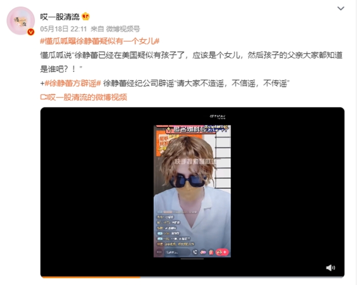 网传徐静蕾女儿曝光