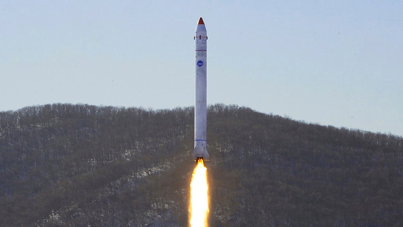 朝鲜西海卫星发射场试射火箭 朝鲜西海卫星发射场试射火箭