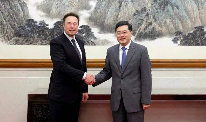 外长秦刚昨日与马斯克会面 外长秦刚昨日与马斯克会面