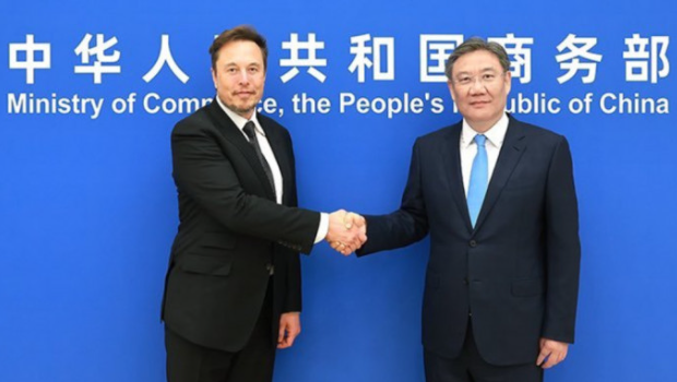 马斯克今日与商务部长王文涛会面。 马斯克今日与商务部长王文涛会面。