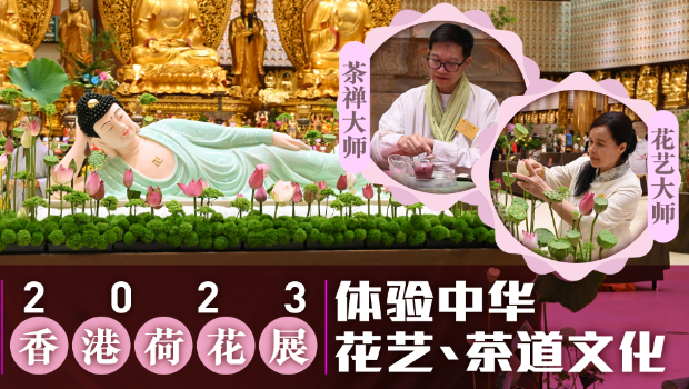 2023香港荷花展｜宝莲禅寺以莲为师，弘扬中国传统花艺、茶道文化