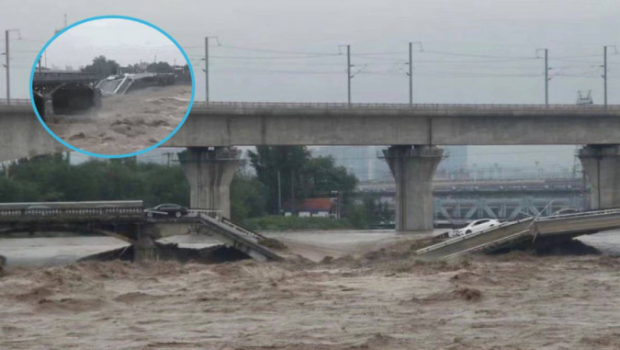 北京暴雨│门头沟5镇无手机信号，丰台洪水冲毁石桥5车落水遭冲走