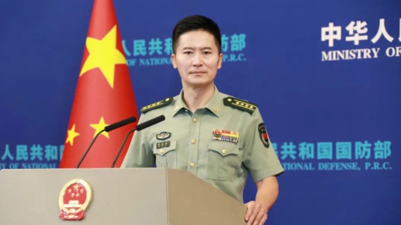 国防部新闻发言人谭克非。 国防部新闻发言人谭克非。