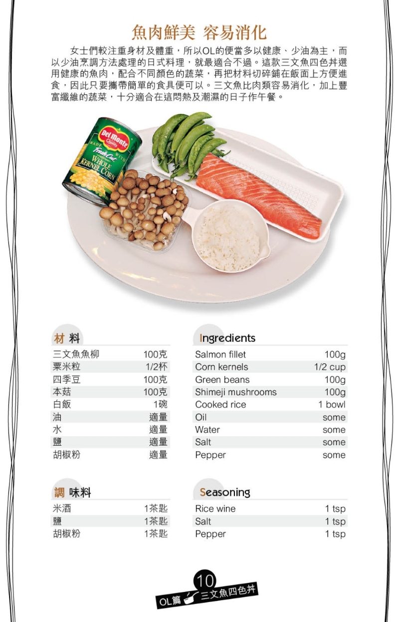 将三文鱼柳煎熟及拆肉。 将三文鱼柳煎熟及拆肉。