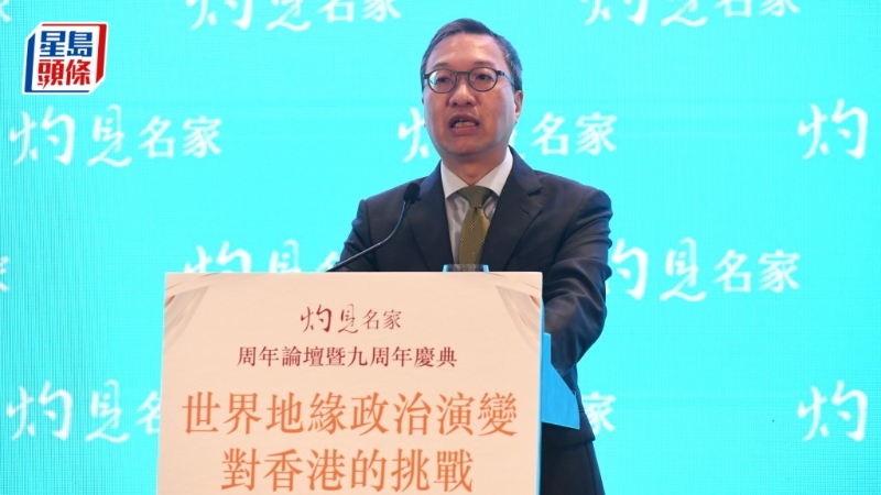 律政司司长林定国出席今日(27日)出席论坛时表示,有信心在明年完23条立法。 何健勇摄 律政司司长林定国出席今日(27日)出席论坛时表示,有信心在明年完23条立法。 何健勇摄