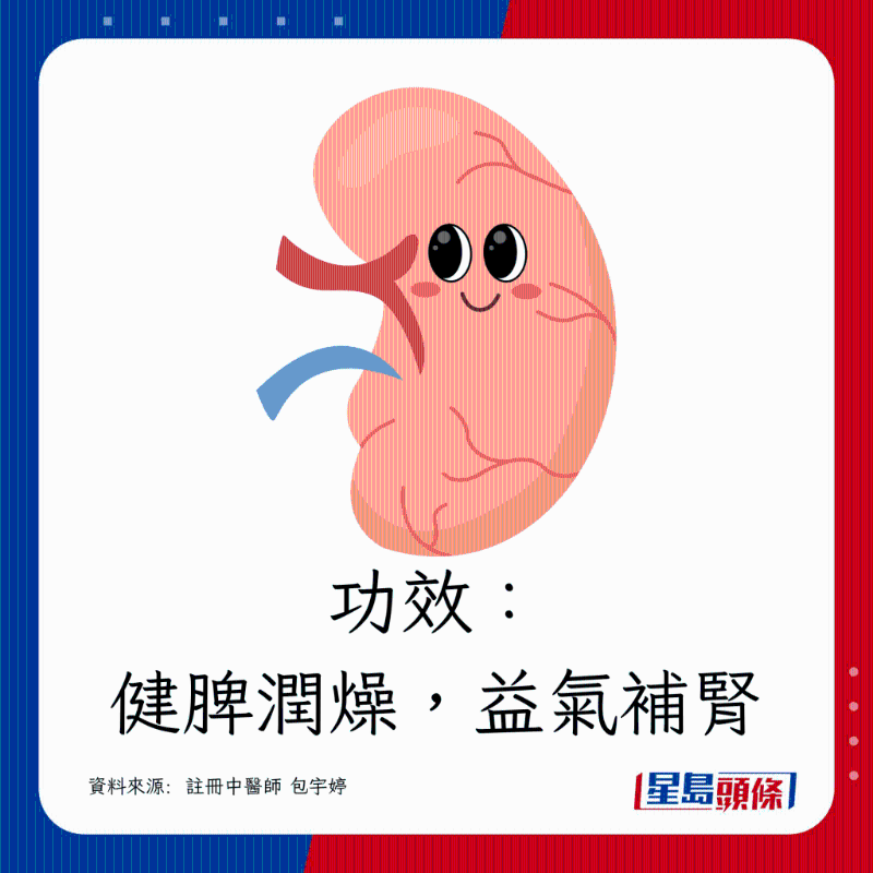 功效:健脾润燥,益气补肾 功效:健脾润燥,益气补肾