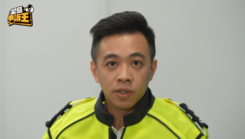 港岛总区特别交通意外调查队第一队主管胡文聪,呼吁驾驶者要加倍留意盲点及路面情况,确保车辆四周安全。 港岛总区特别交通意外调查队第一队主管胡文聪,呼吁驾驶者要加倍留意盲点及路面情况,确保车辆四周安全。