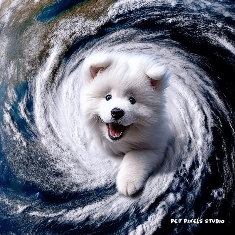 陈志信正是早前在网络爆红的“台风小犬图”原创者 陈志信正是早前在网络爆红的“台风小犬图”原创者