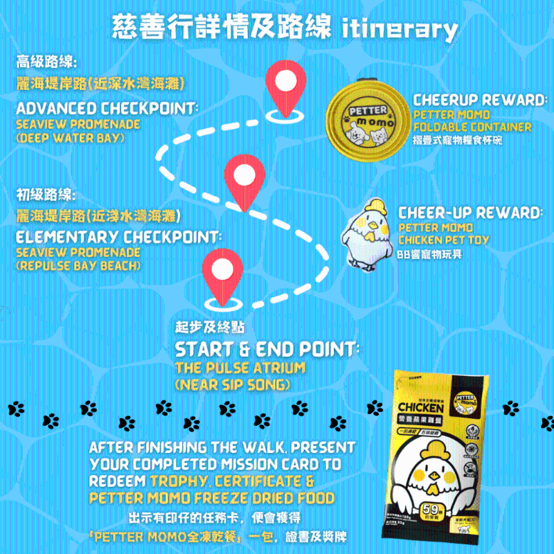 “百只莎莎慈善行”分为初级路线及高级路线 “百只莎莎慈善行”分为初级路线及高级路线