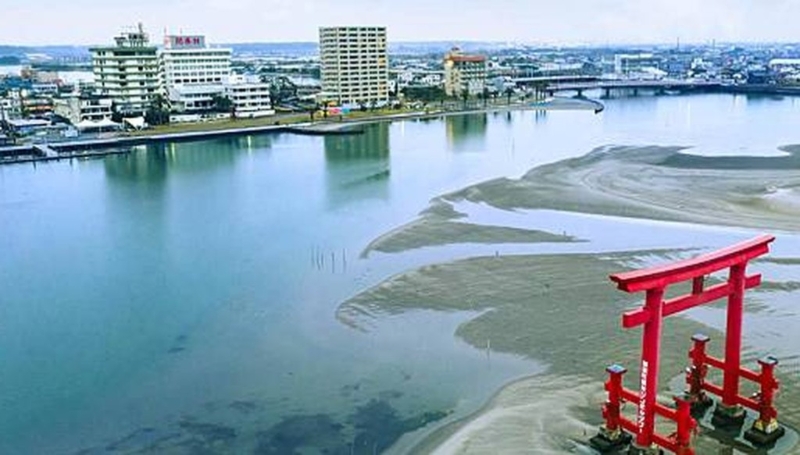 日本静冈县湖西市滨名湖。