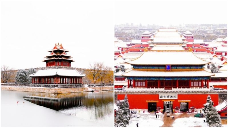 龙年初雪后的故宫