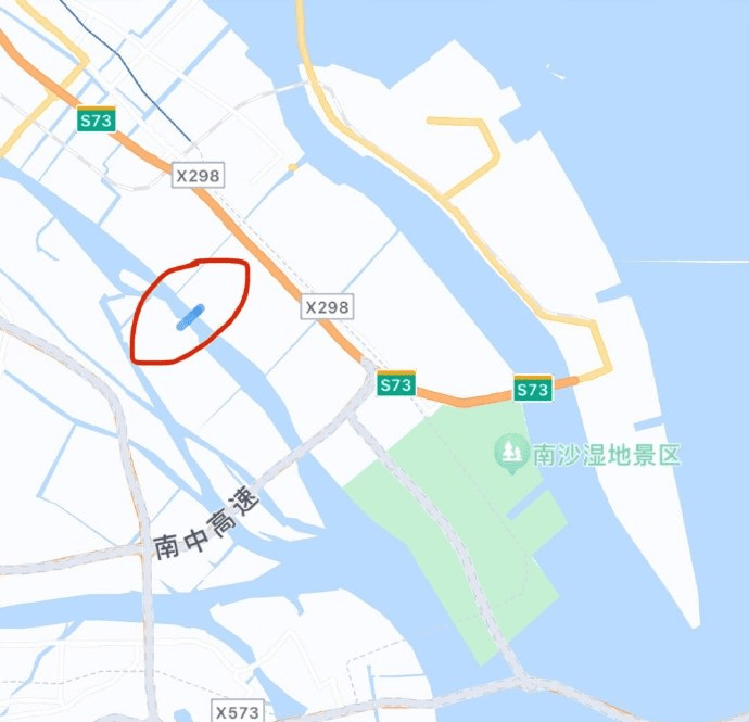 广州南沙沥心沙大桥位置图。 广州南沙沥心沙大桥位置图。