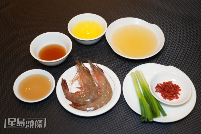 花雕蛋白蒸中虾材料 花雕蛋白蒸中虾材料
