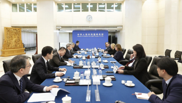 2月27日,商务部国际贸易谈判代表兼副部长王受文在京会见美国商会代表团。 2月27日,商务部国际贸易谈判代表兼副部长王受文在京会见美国商会代表团。