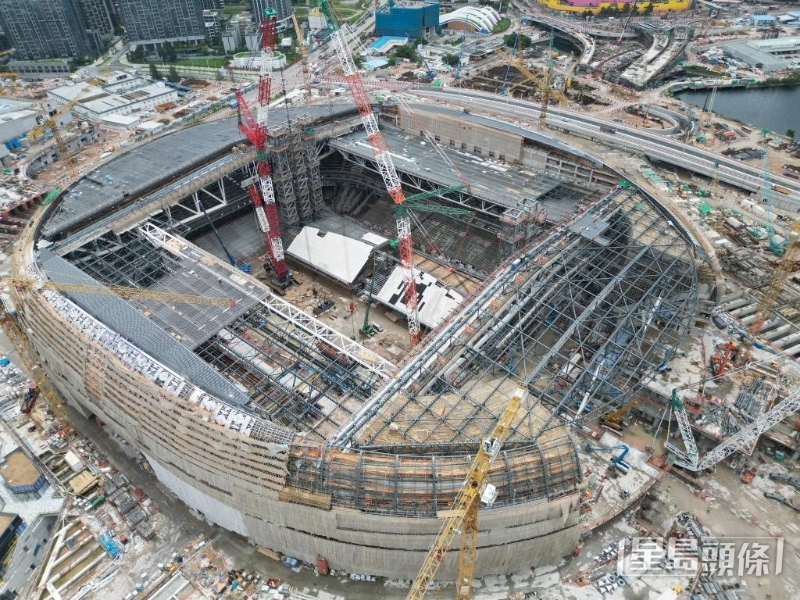 快将落成的启德体育园主场馆。