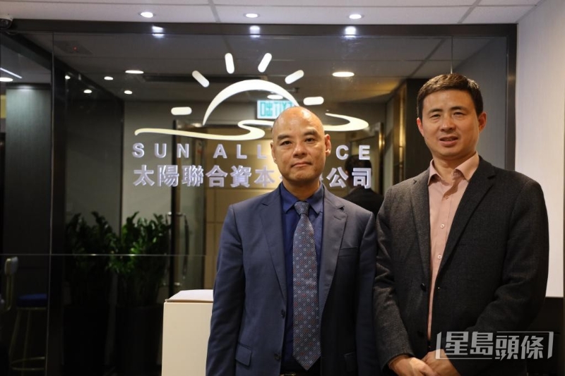 太阳联合资本主席张志明(左)及亚太区营运总栽孙利华(右)。 太阳联合资本主席张志明(左)及亚太区营运总栽孙利华(右)。