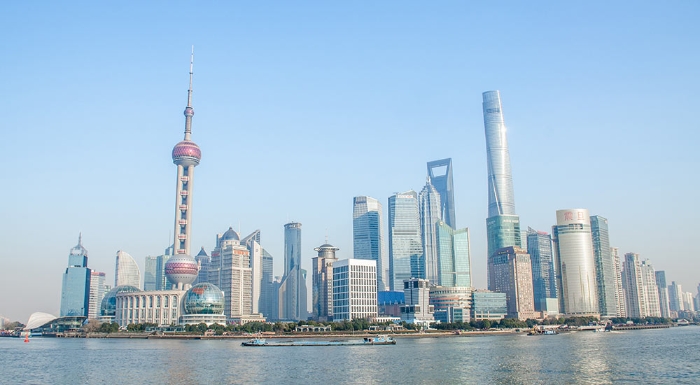 中国的上海。 中国的上海。