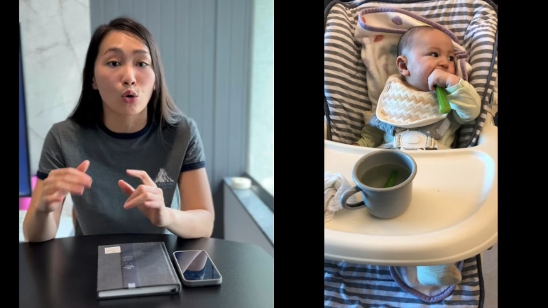 杨焉在片中大谈BLW(Baby-Led Weaning 婴儿主导断奶)的经验。 杨焉在片中大谈BLW(Baby-Led Weaning 婴儿主导断奶)的经验。