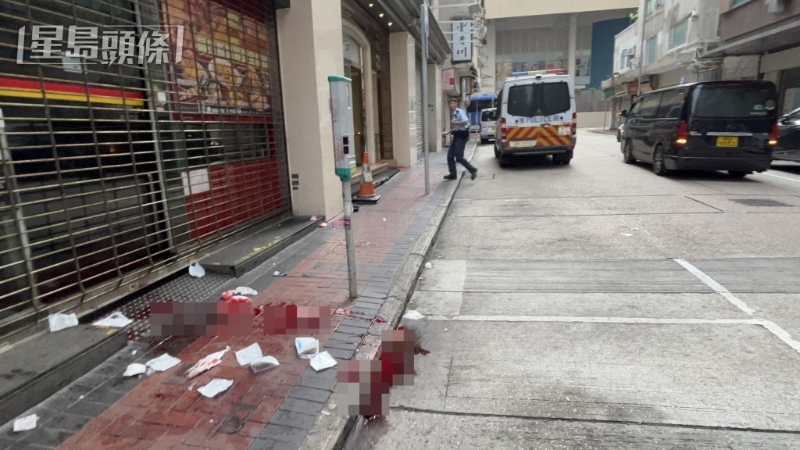 现场鲜血满地。 蔡楚辉摄 现场鲜血满地。 蔡楚辉摄