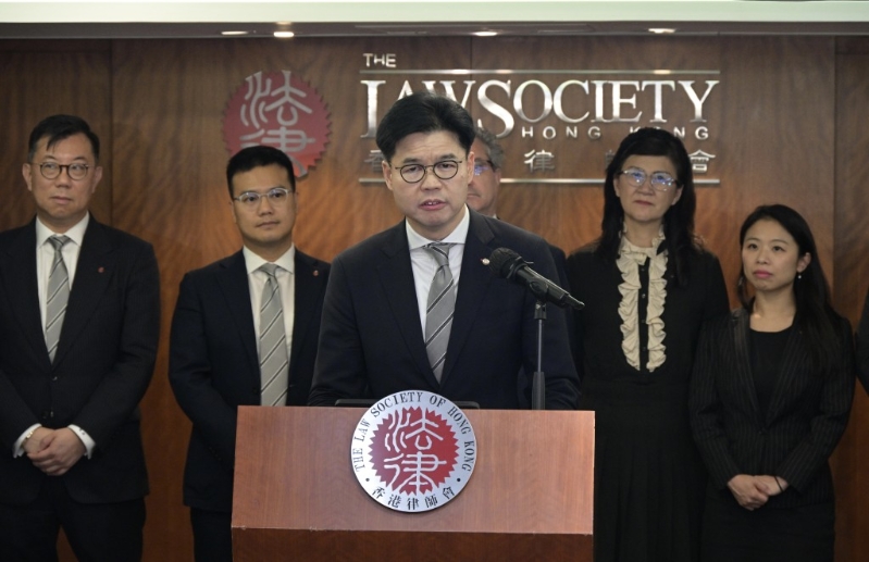 香港律师会新一任会长汤文龙。苏正谦摄 香港律师会新一任会长汤文龙。苏正谦摄