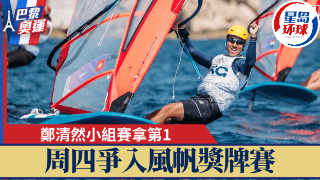 郑清然出战巴黎奥运滑浪风帆赛事。 World Sailing图片 郑清然出战巴黎奥运滑浪风帆赛事。 World Sailing图片