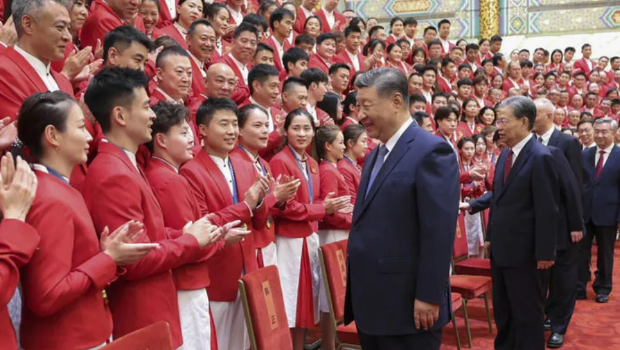 习近平总书记接见第三十三届奥运会中国体育代表团。 习近平总书记接见第三十三届奥运会中国体育代表团。