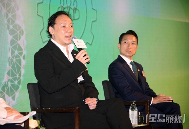 投资推广署金融服务及科技、可持续发展环球总裁梁瀚璟(左)指出,较多绿色科技的欧洲企业前往中国落地发展,从而推动香港就业。 投资推广署金融服务及科技、可持续发展环球总裁梁瀚璟(左)指出,较多绿色科技的欧洲企业前往中国落地发展,从而推动香港就业。