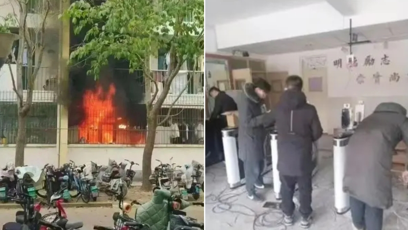山东高校女生宿舍起火
