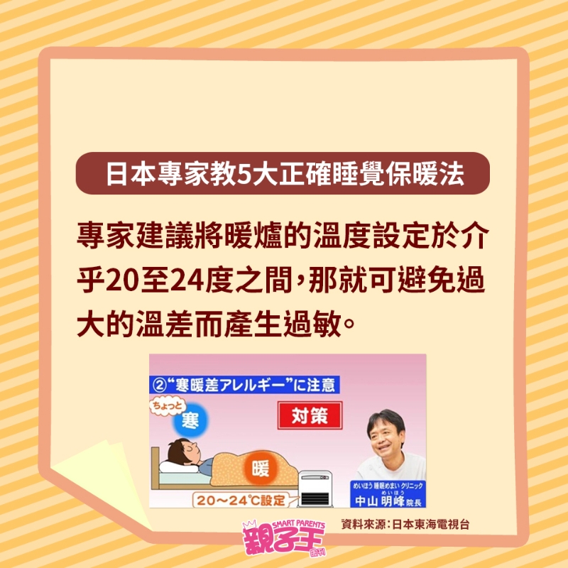 溫度設定於介乎20至24度之間 溫度設定於介乎20至24度之間