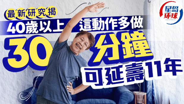 多做这动作30分钟,研究揭可延寿11年 多做这动作30分钟,研究揭可延寿11年