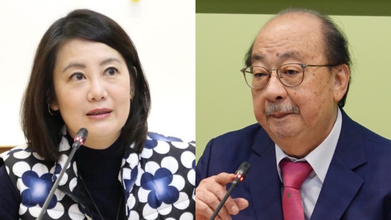 图为民进党“立院”党团总召柯建铭(右)与干事长吴思瑶(左)。 图为民进党“立院”党团总召柯建铭(右)与干事长吴思瑶(左)。