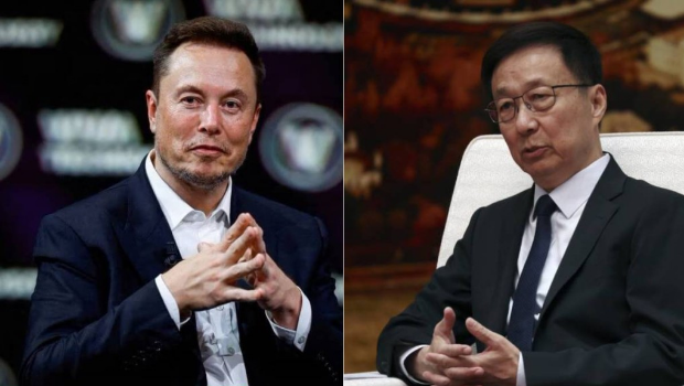 国家副主席韩正代表习近平出席特朗普就职礼前，与马斯克会面。
