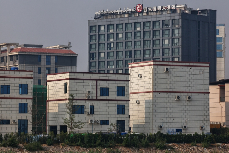 华人佘智江成立的亚太集团开发缅甸边境城镇水沟谷,兴建饭店、赌场打造度假园区,然而当地诈骗业猖獗,几乎没有游客。(资料照/路透) 华人佘智江成立的亚太集团开发缅甸边境城镇水沟谷,兴建饭店、赌场打造度假园区,然而当地诈骗业猖獗,几乎没有游客。(资料照/路透)