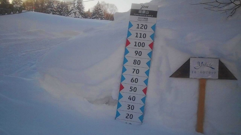 烧额山2月21日的积雪情况。