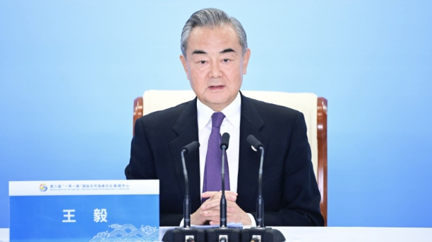 ▲外交部长王毅。 中新社