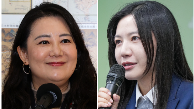 民进党立委吴思瑶（左）、吴沛忆（右）
