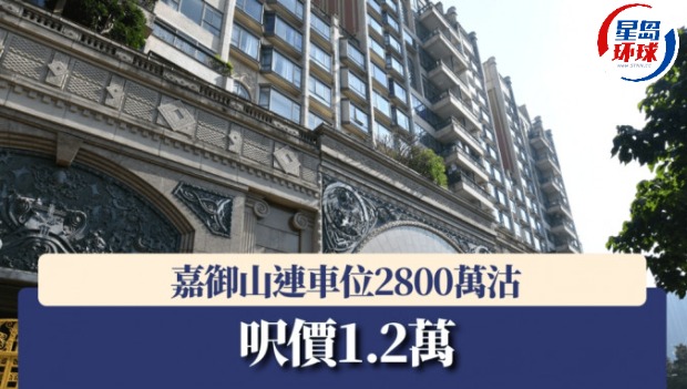 嘉御山连车位2800万沽，呎价1.2万