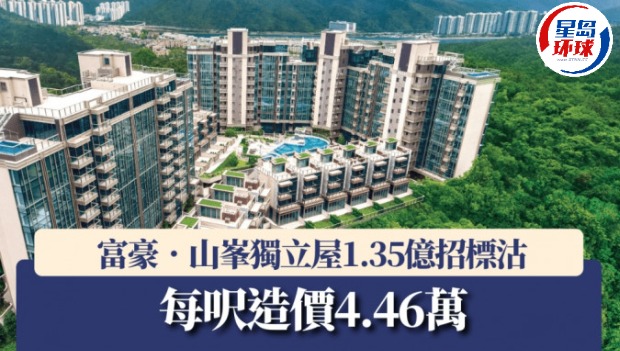 富豪·山峯独立屋1.35亿招标沽，每呎造价4.46万