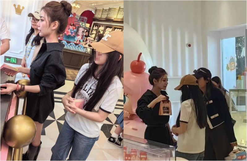 马筱梅带大S女儿逛街，被网友巧遇。（图／翻摄自 小红书）