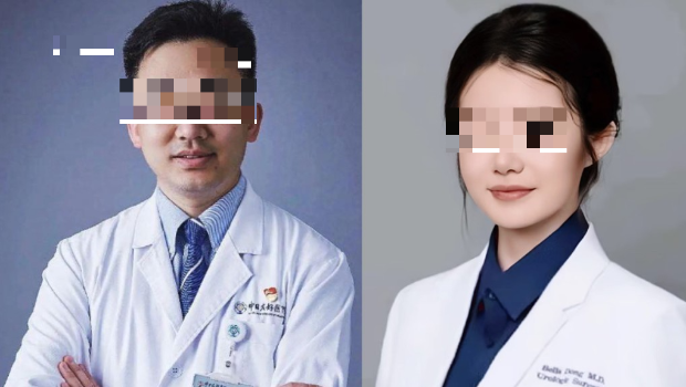 董袭莹（右）被指是肖飞其中一名出轨对象。