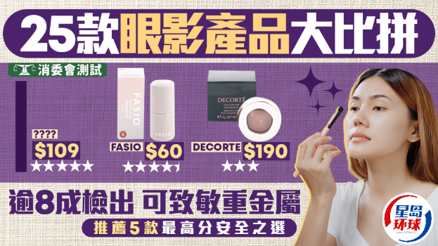 消委会眼影产品 | 25款眼影产品大比拼，推荐5款最高分安全之选