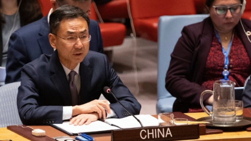 中国常驻联合国副代表耿爽出席安理会会议