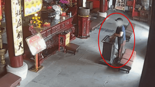磁石黏板盗功德箱