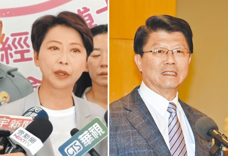 陈亭妃（左）以2.69个百分点击败林俊宪